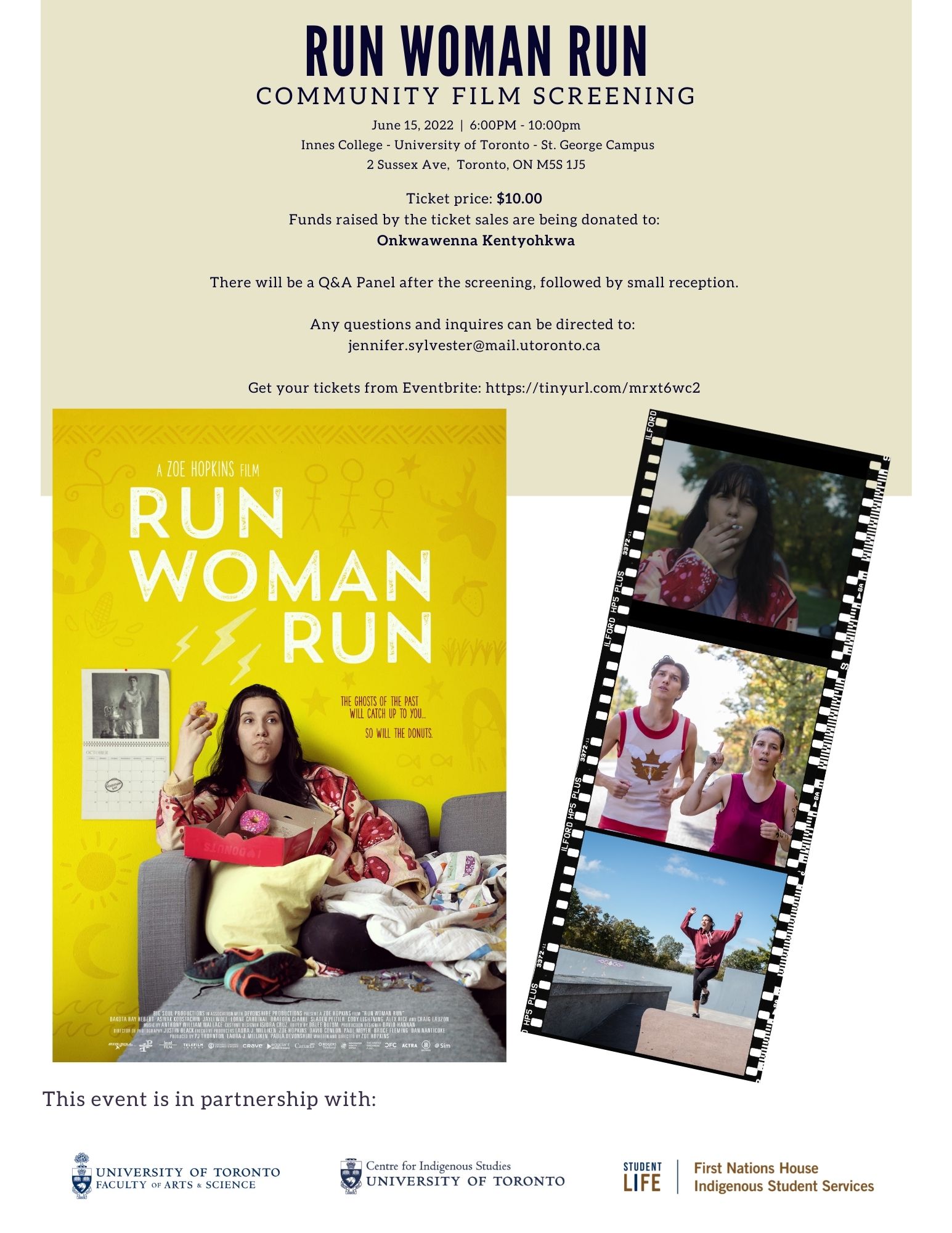 Run woman Run Screening poster